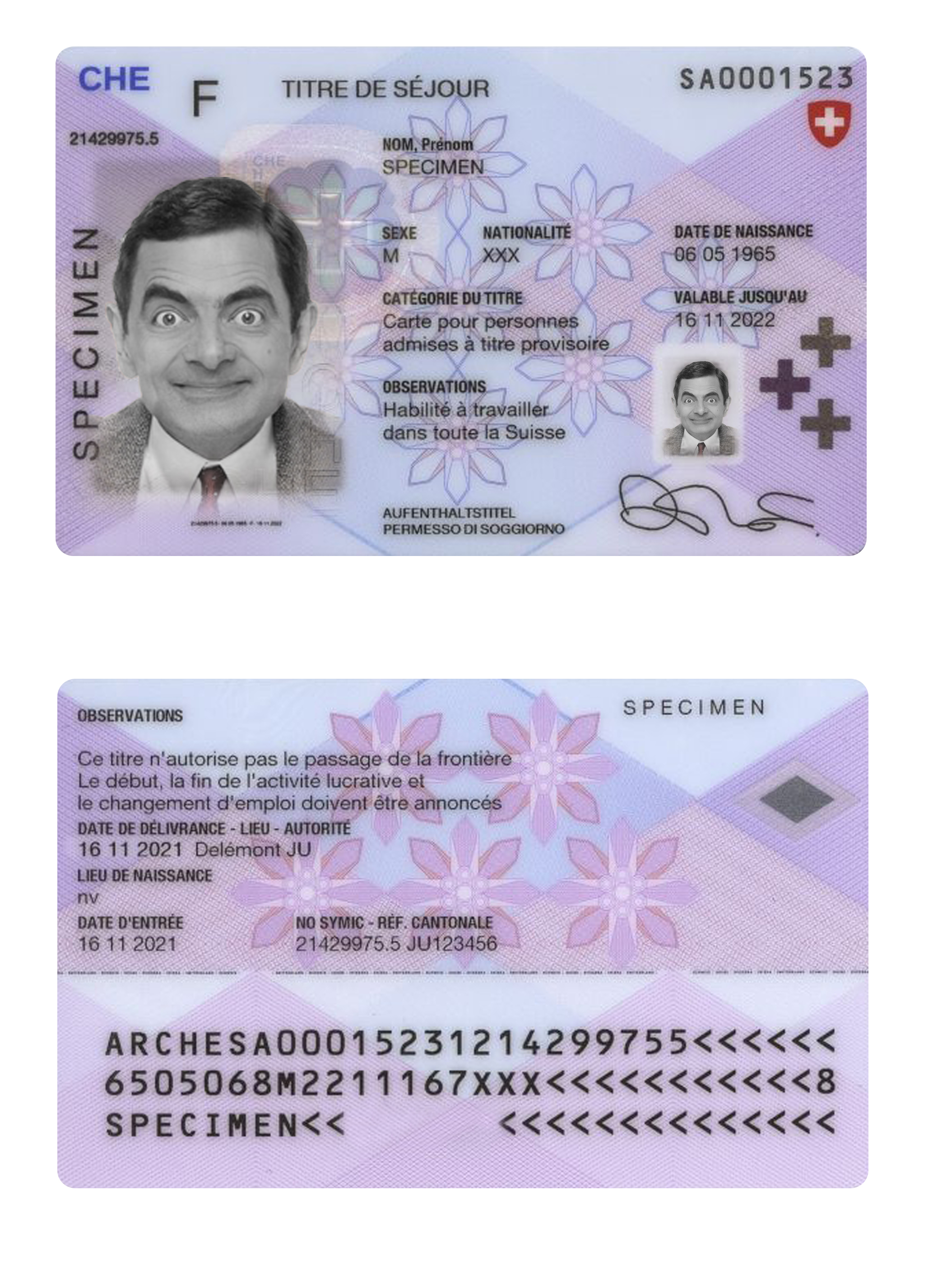 Carte de séjour en Suisse